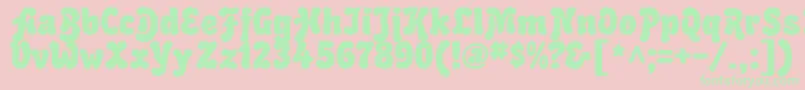 Bubblesoft Font – Green Fonts on Pink Background
