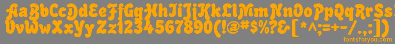 Bubblesoft Font – Orange Fonts on Gray Background