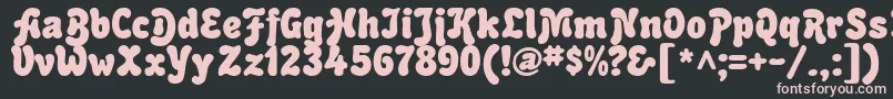 Bubblesoft Font – Pink Fonts on Black Background