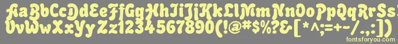 Bubblesoft Font – Yellow Fonts on Gray Background