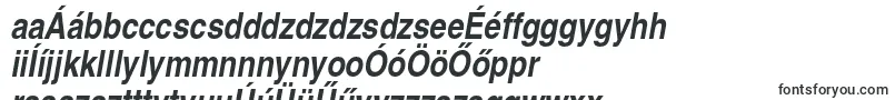 Шрифт TexgyreheroscnBolditalic – венгерские шрифты