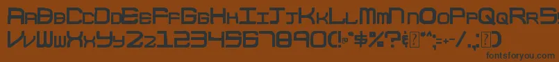 003BlockCode Font – Black Fonts on Brown Background