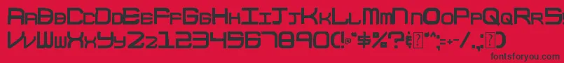 003BlockCode Font – Black Fonts on Red Background
