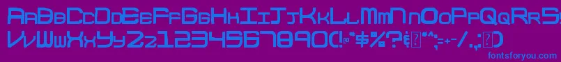 Шрифт 003BlockCode – синие шрифты на фиолетовом фоне