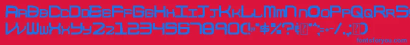 003BlockCode-fontti – siniset fontit punaisella taustalla