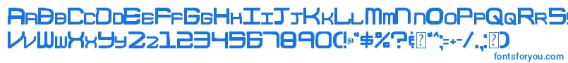 003BlockCode-fontti – siniset fontit valkoisella taustalla