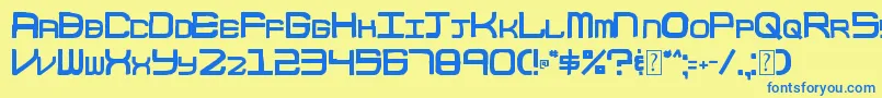 More about 003BlockCode Font 003BlockCode Font – Blue Fonts on Yellow Background