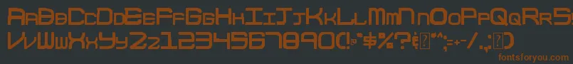 003BlockCode Font – Brown Fonts on Black Background