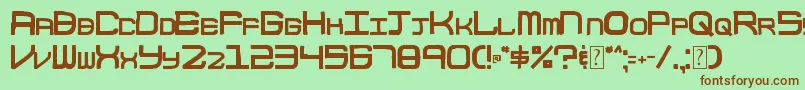 003BlockCode Font – Brown Fonts on Green Background