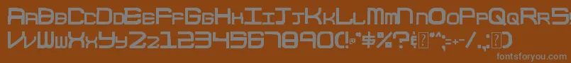 Шрифт 003BlockCode – серые шрифты на коричневом фоне
