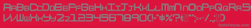003BlockCode Font – Gray Fonts on Red Background