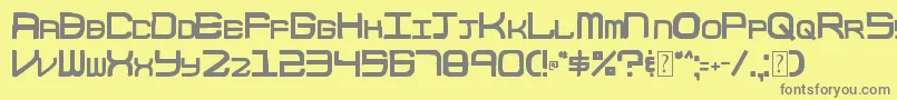 003BlockCode Font – Gray Fonts on Yellow Background