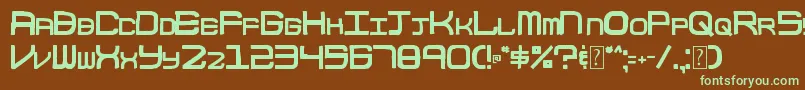 003BlockCode Font – Green Fonts on Brown Background