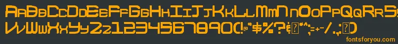 Шрифт 003BlockCode – оранжевые шрифты на чёрном фоне