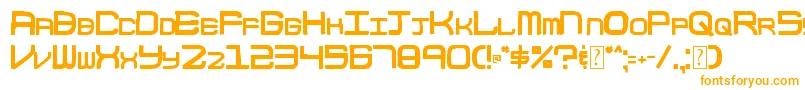 フォント003BlockCode – 白い背景にオレンジのフォント