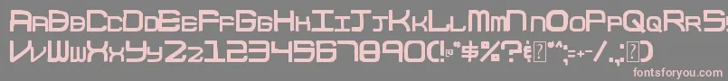 003BlockCode Font – Pink Fonts on Gray Background