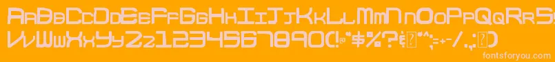 フォント003BlockCode – オレンジの背景にピンクのフォント