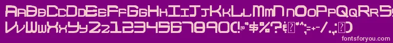 003BlockCode-Schriftart – Rosa Schriften auf violettem Hintergrund