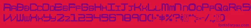 003BlockCode-fontti – violetit fontit punaisella taustalla
