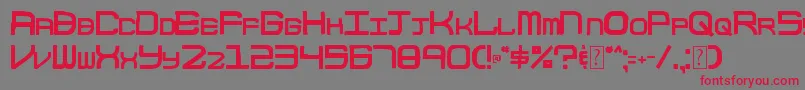 003BlockCode Font – Red Fonts on Gray Background
