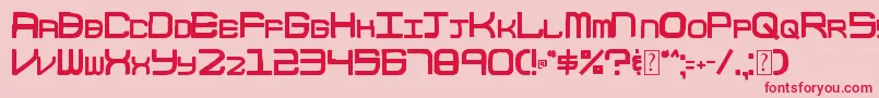 003BlockCode Font – Red Fonts on Pink Background