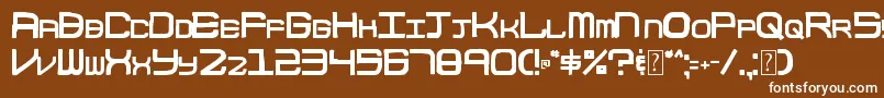 Шрифт 003BlockCode – белые шрифты на коричневом фоне
