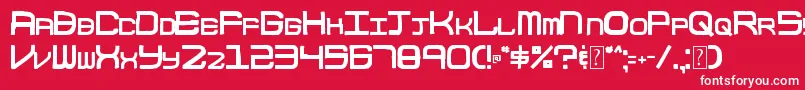003BlockCode Font – White Fonts on Red Background