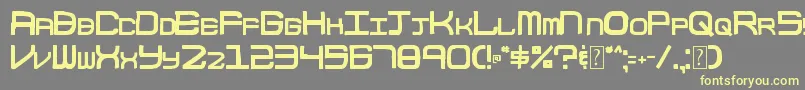 Шрифт 003BlockCode – жёлтые шрифты на сером фоне