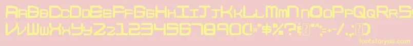 003BlockCode Font – Yellow Fonts on Pink Background