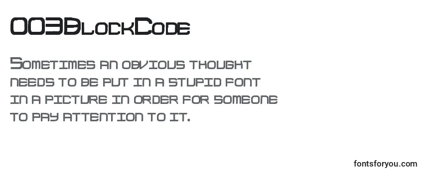 003BlockCode Font