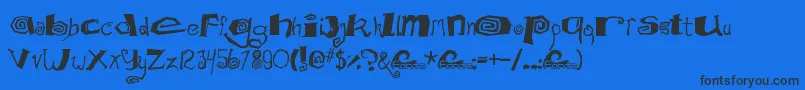 MathDonuts Font – Black Fonts on Blue Background