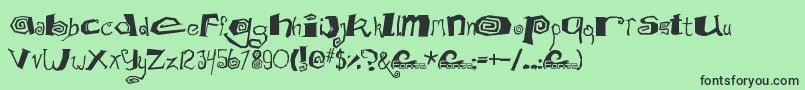 MathDonuts Font – Black Fonts on Green Background