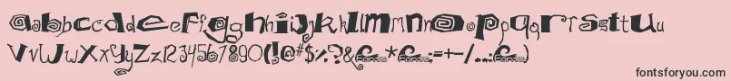 MathDonuts Font – Black Fonts on Pink Background