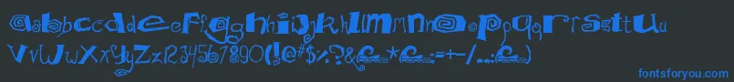 MathDonuts Font – Blue Fonts on Black Background