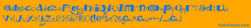 MathDonuts Font – Blue Fonts on Orange Background