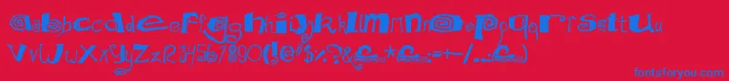 MathDonuts Font – Blue Fonts on Red Background