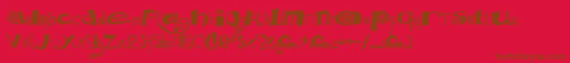fuente MathDonuts – Fuentes Marrones Sobre Fondo Rojo