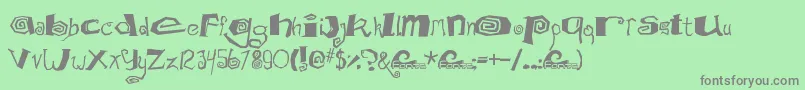 MathDonuts Font – Gray Fonts on Green Background