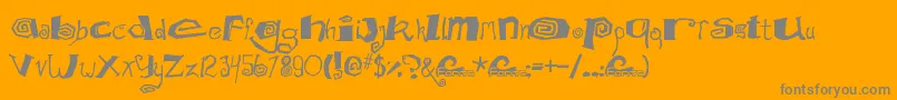 MathDonuts Font – Gray Fonts on Orange Background