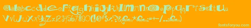 MathDonuts Font – Green Fonts on Orange Background