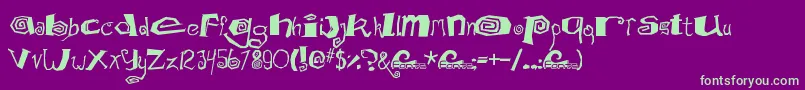 MathDonuts Font – Green Fonts on Purple Background