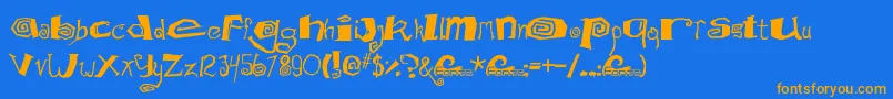 MathDonuts Font – Orange Fonts on Blue Background