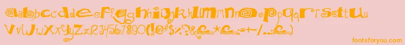 MathDonuts Font – Orange Fonts on Pink Background