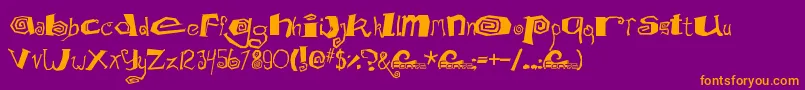 MathDonuts Font – Orange Fonts on Purple Background