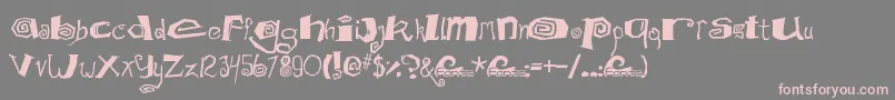 MathDonuts Font – Pink Fonts on Gray Background