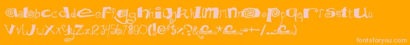 MathDonuts Font – Pink Fonts on Orange Background