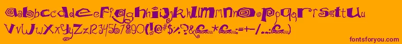MathDonuts Font – Purple Fonts on Orange Background