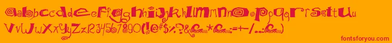 MathDonuts Font – Red Fonts on Orange Background