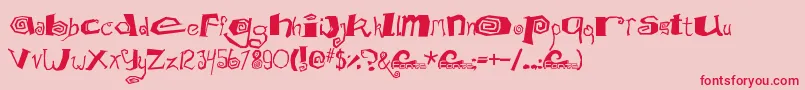 MathDonuts Font – Red Fonts on Pink Background