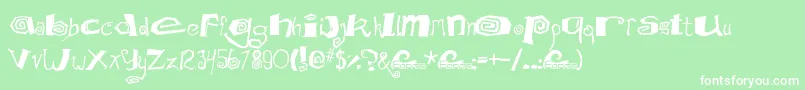 MathDonuts Font – White Fonts on Green Background